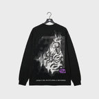 Black Distorted Oversize Long Sleeve
