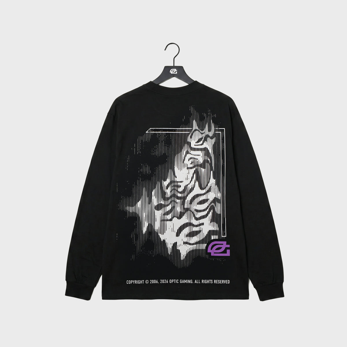 Black Distorted Oversize Long Sleeve – OpTic