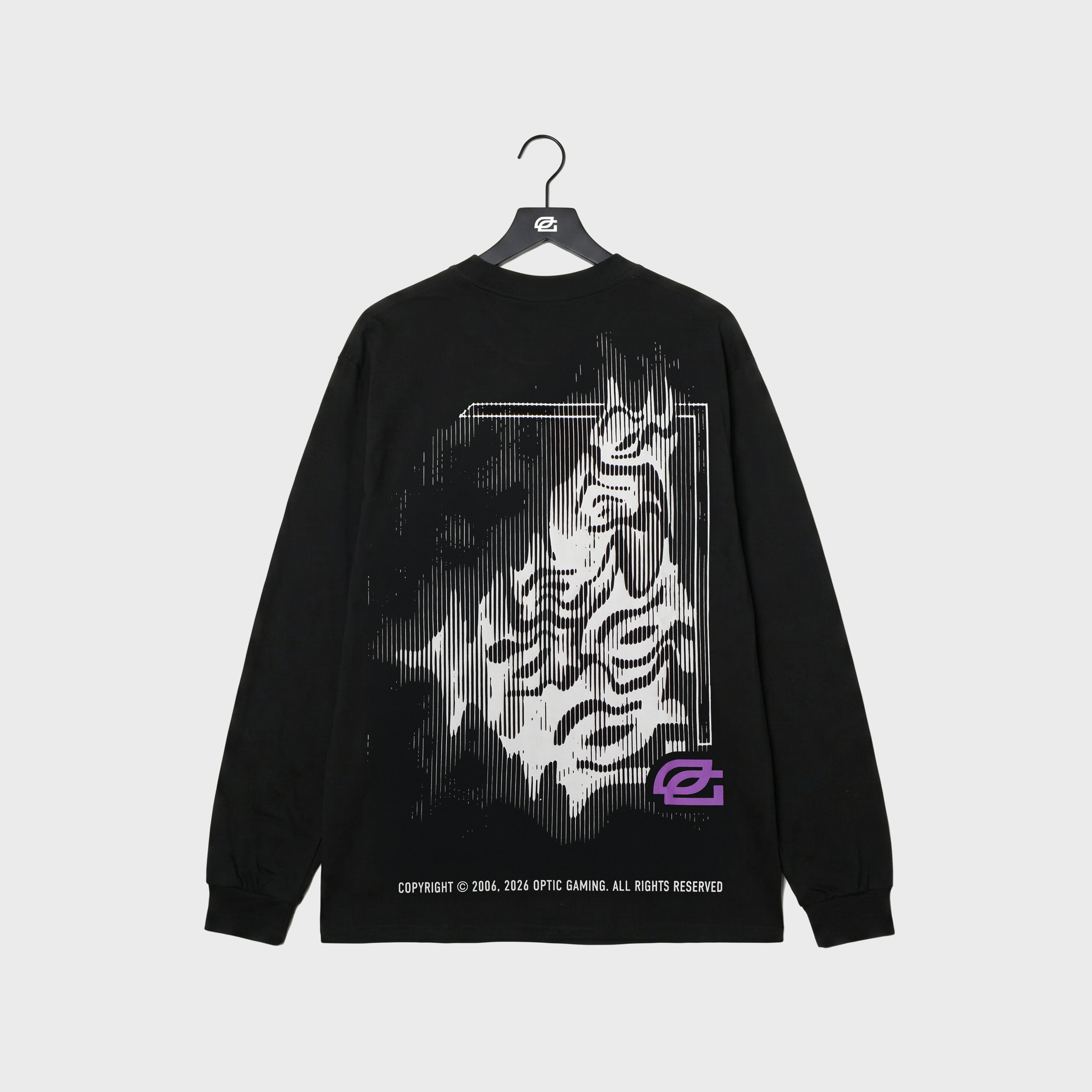Black Distorted Oversize Long Sleeve