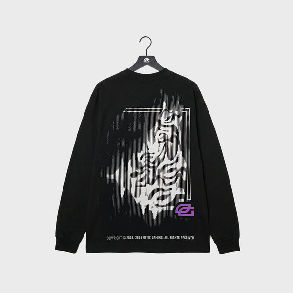 Black Distorted Oversize Long Sleeve – OpTic
