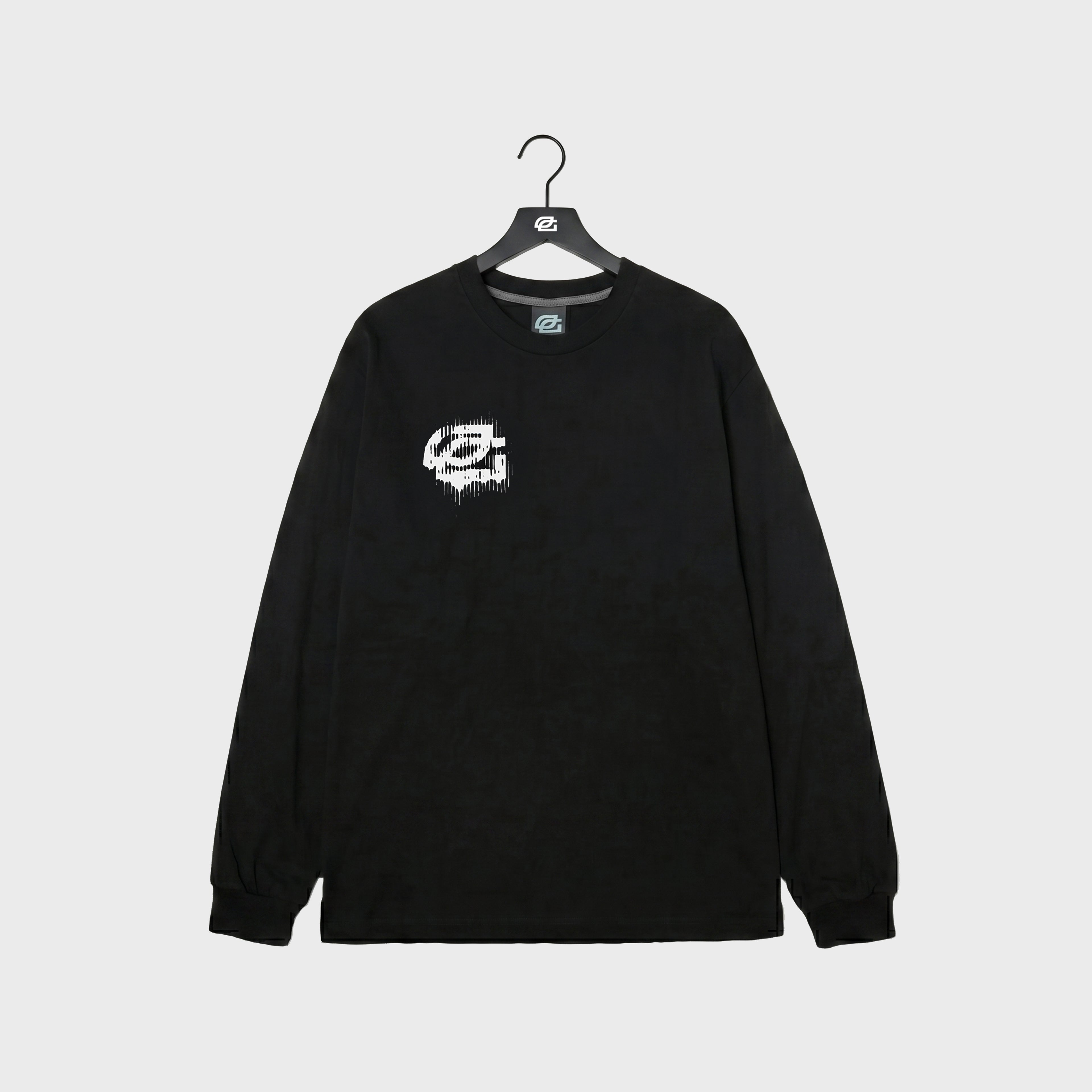 Black Distorted Oversize Long Sleeve