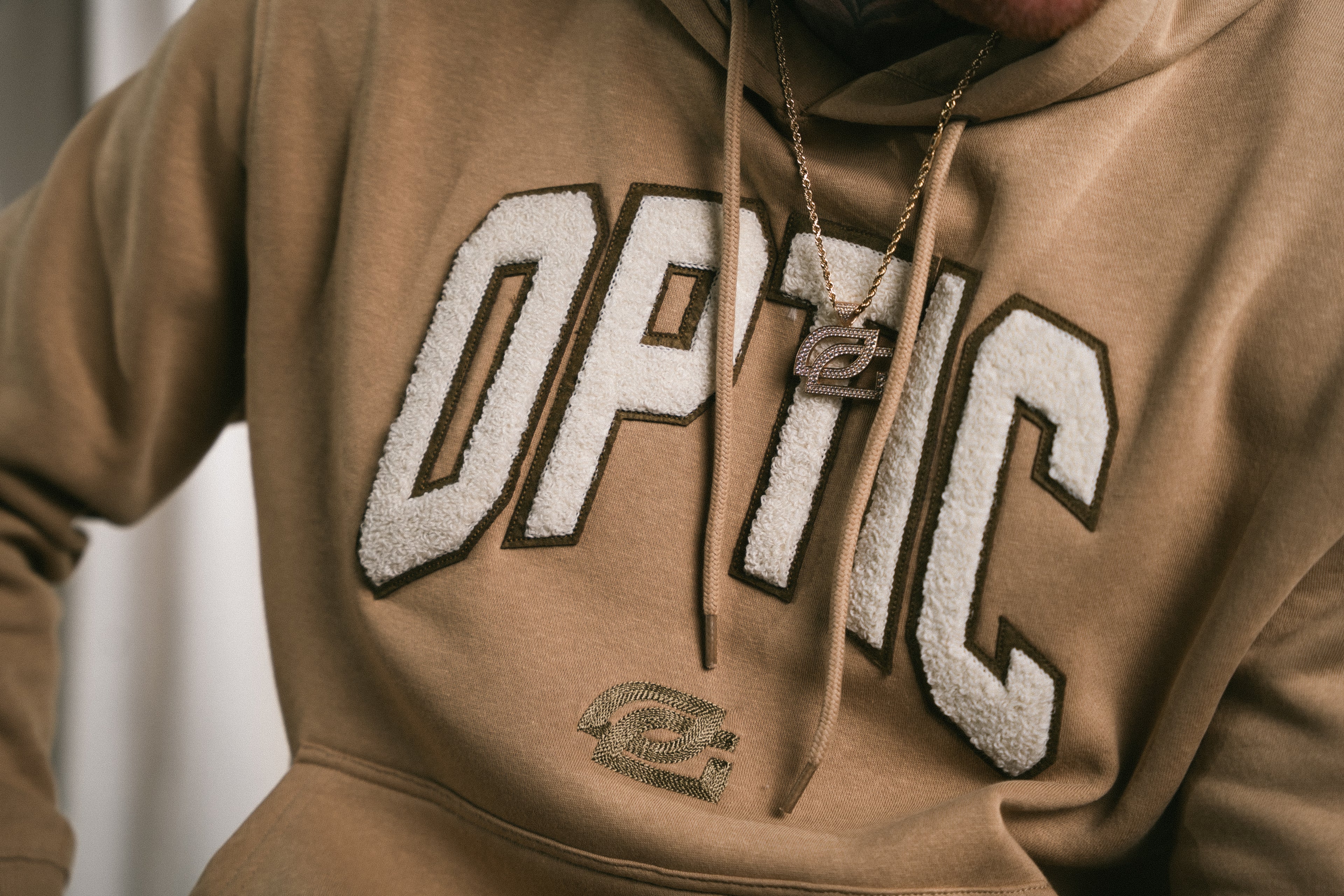 Khaki Micro Chenille Hoodie