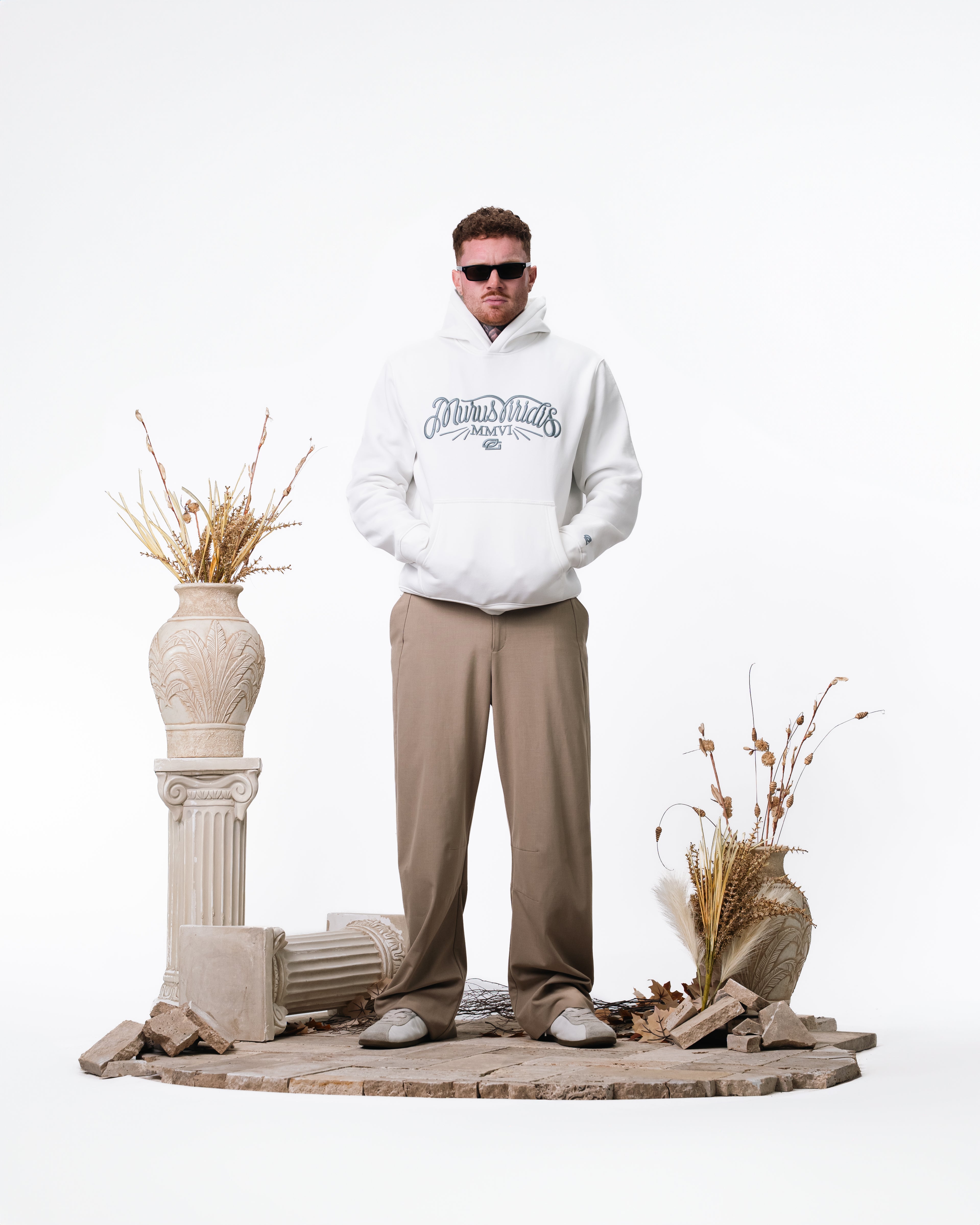 Cream Murus Viridis Hoodie