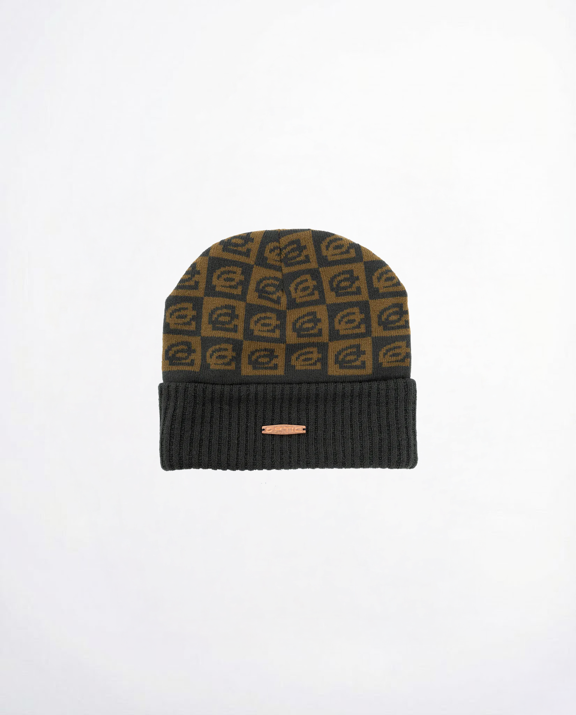 OpTic Logo Beanie in Elmwood Brown